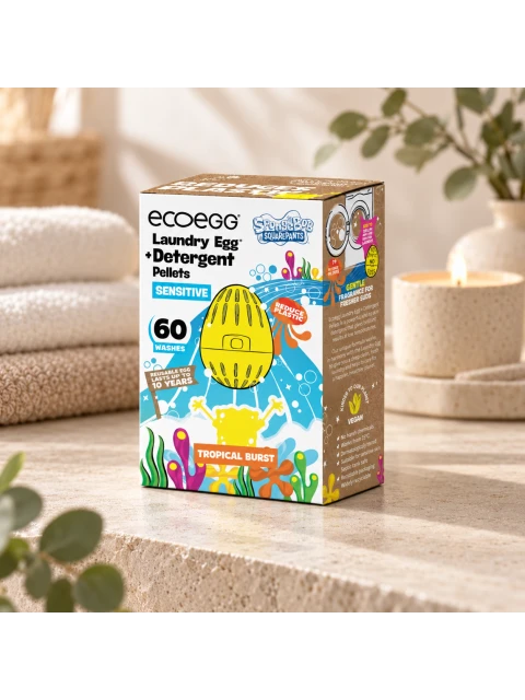 Ecoegg Prací vajíčko SpongeBob Sensitive s tropickou vůní – na 60 pracích cyklů