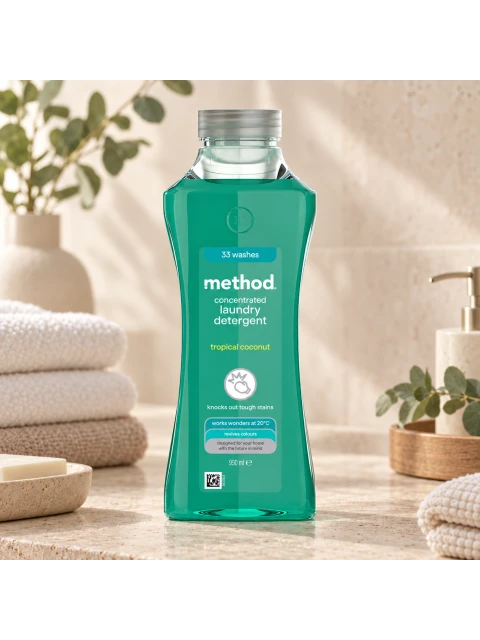 METHOD Tekutý prostředek na praní, 990 ml - Tropický kokos