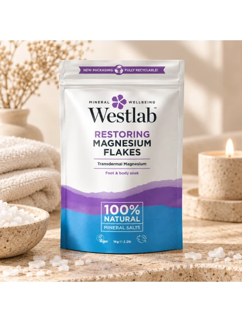 Westlab Hořčíkové vločky do koupele, 1 kg