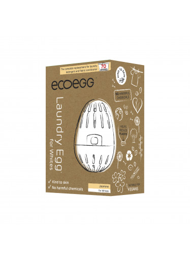 Ecoegg Prací vajíčko na bílé prádlo s vůní jasmínu - na 70 pracích cyklů - SLEVA ZA POŠKOZENOU KRABIČKU