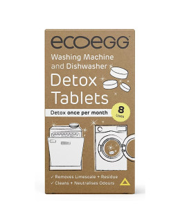 Ecoegg Detox čisticí tablety do pračky a myčky – 8 ks