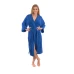 Dámský bavlněný župan model KIMONO s výšivkou 03 Blue Navy