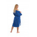 Sada Light Blue: župan s kapucí a výšivkou + dámský saunový kilt + osuška