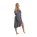 Dámský bavlněný župan model KIMONO 02 Dark Grey
