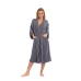 Dámský bavlněný župan model KIMONO s výšivkou 02 Dark Grey