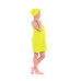 Dámský saunový kilt s turbanem Logo SAUNA, žlutý