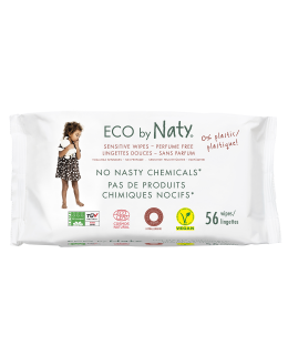 Naty ECO vlhčené ubrousky bez vůně - pro citlivou pokožku (56 ks)