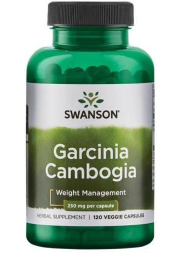 Swanson Garcinia Cambogia 250 mg, 60% kyseliny hydroxycitrónové, 120 rostlinných kapslí