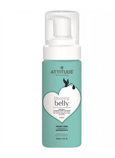 ATTITUDE Blooming Belly Přírodní pěnivý gel k čištění obličeje nejen pro těhotné s arganem, 150 ml