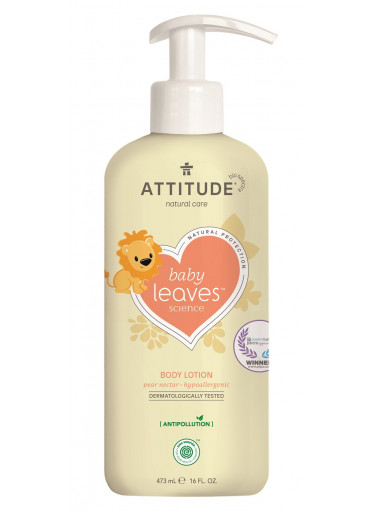 ATTITUDE Baby leaves Dětské tělové mléko s vůní hruškové šťávy, 473 ml