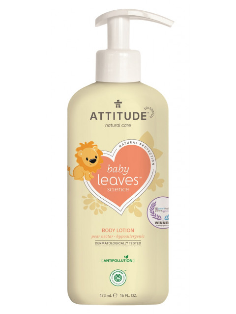 ATTITUDE Baby leaves Dětské tělové mléko s vůní hruškové šťávy, 473 ml