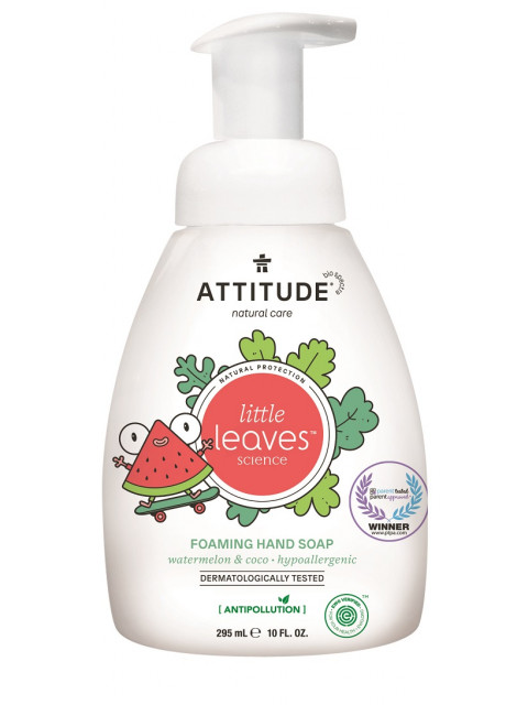 ATTITUDE Little leaves Dětské pěnivé mýdlo na ruce s vůní melounu a kokosu, 295 ml