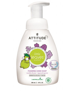ATTITUDE Little leaves Dětské pěnivé mýdlo na ruce s vůní vanilky a hrušky, 295 ml