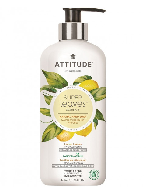 ATTITUDE Super leaves Přírodní mýdlo na ruce s detoxikačním účinkem - citrusové listy, 473 ml
