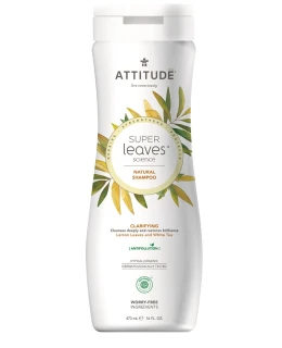 ATTITUDE Super leaves Přírodní šampón s detoxikačním účinkem, 473 ml - rozjasňující pro normální a mastné vlasy
