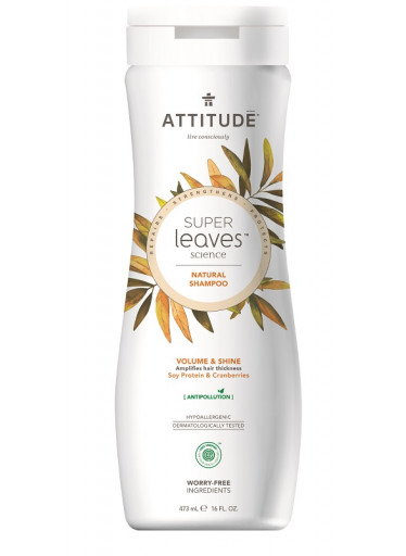 ATTITUDE Super leaves Přírodní šampón s detoxikačním účinkem, 473 ml - lesk a objem pro jemné vlasy
