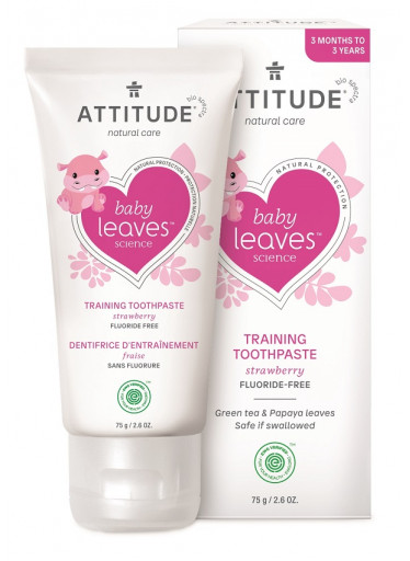 ATTITUDE Baby leaves Dětská zubní pasta s příchutí jahody, 75 g