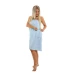 Sada Light Blue: župan KIMONO s výšivkou + dámský saunový kilt + osuška