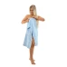 Sada Light Blue: župan KIMONO s výšivkou + dámský saunový kilt + osuška