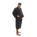 Pánský bavlněný župan model KIMONO 05 Black Chocolate