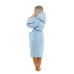 Dámský bavlněný župan s kapucí 06 Light Blue