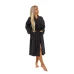 Dámský bavlněný župan model KIMONO s výšivkou 05 Black Chocolate