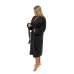Dámský bavlněný župan model KIMONO s výšivkou 05 Black Chocolate