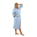 Sada Light Blue: župan KIMONO s výšivkou + dámský saunový kilt + osuška