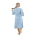Sada Light Blue: župan KIMONO s výšivkou + dámský saunový kilt + osuška