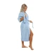 Sada Light Blue: župan KIMONO s výšivkou + dámský saunový kilt + osuška