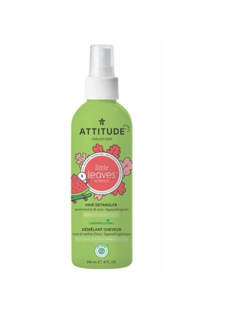 ATTITUDE Sprej pro snadné rozčesávání dětských vlásků Little leaves s vůní melounu a kokosu 240 ml