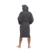 Pánský bavlněný župan s výšivkou a kapucí 02 Dark Grey