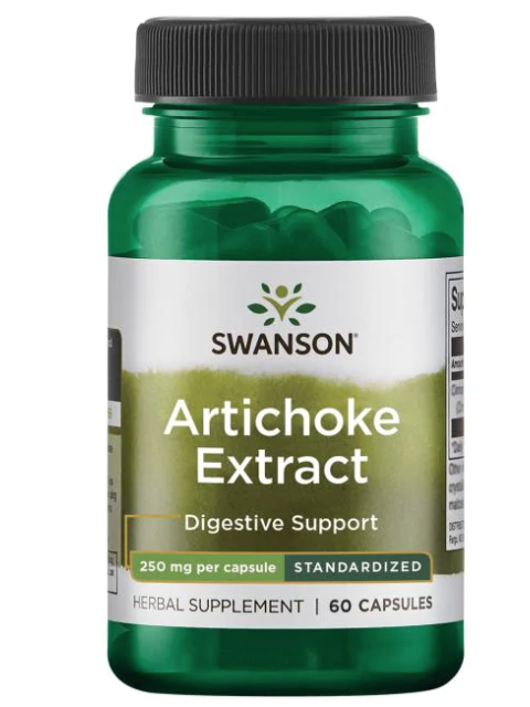 Swanson Artichoke (Extrakt z Artyčoku), 250 mg, 60 kapslí - EXPIRACE 3/2025