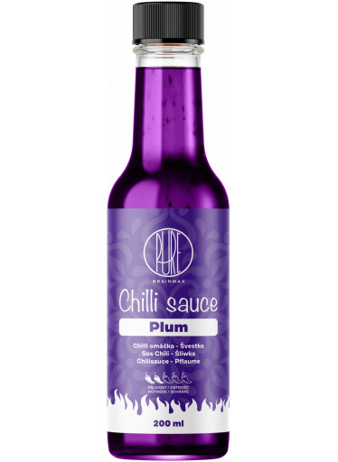 BrainMax Pure Chilli sauce - Plum (chilli omáčka), 200 ml