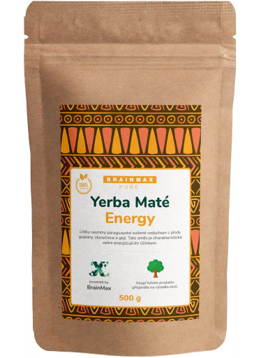 BrainMax Pure Organic Yerba Maté - Energy, 500 g