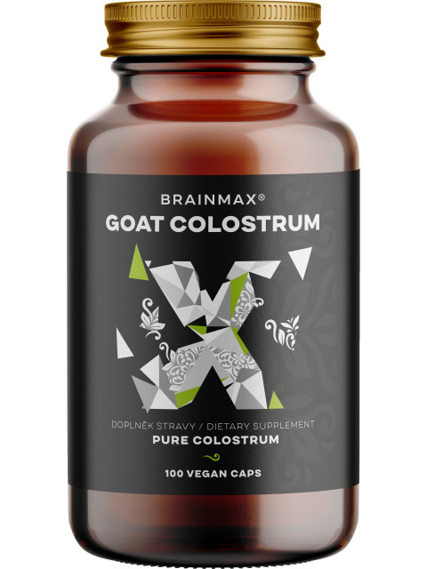 BrainMax Goat Colostrum, kozí kolostrum 250 mg, 100 rostlinných kapslí