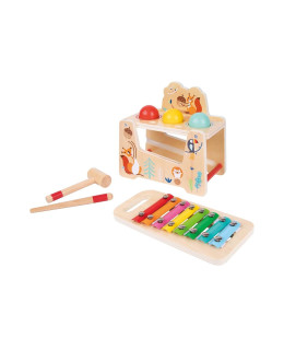 TookyToy Dřevěná zatloukací hra s xylofonem