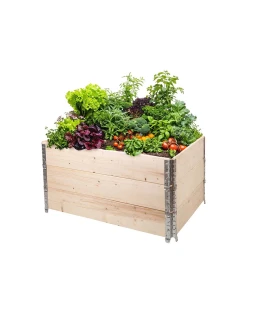ATMOWOOD Dřevěný vyvýšený záhon s kováním 120 x 80 x 20 cm