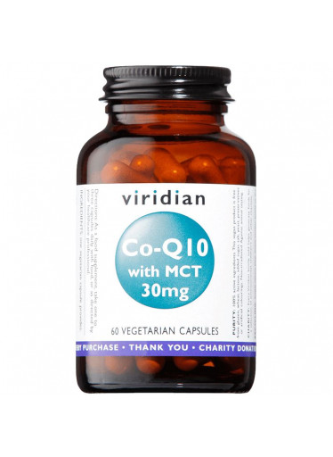 Viridian Co-enzym Q10 (Koenzym Q10) with MCT, 30 mg, 60 kapslí