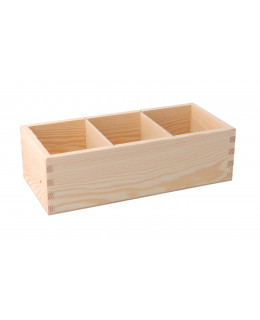 ČistéDřevo Dřevěný box s organizérem 30 x 14 x 9,5 cm