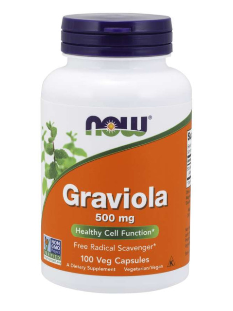 NOW Graviola (Láhevník ostnitý), 500 mg, 100 rostlinných kapslí