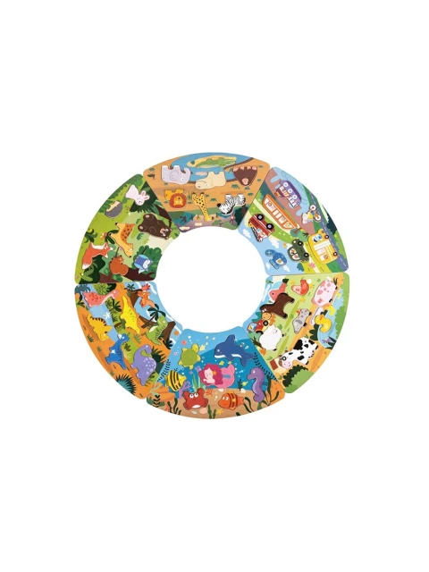 2Kids Toys Dřevěné kruhové puzzle