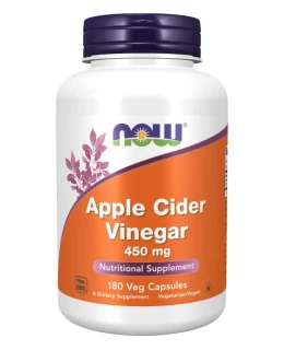 NOW Foods Apple Cider Vinegar (jablečný ocet) 450 mg, 180 rostlinných kapslí