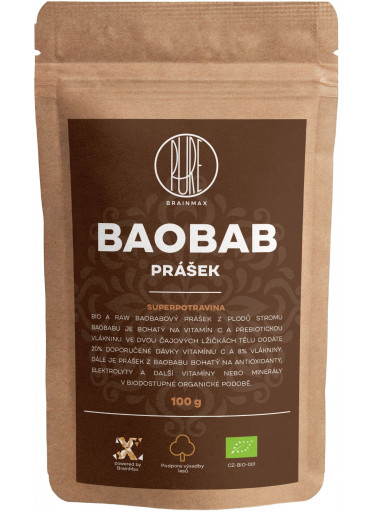 BrainMax Pure Baobab BIO prášek, 100 g
