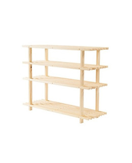 ATMOWOOD Dřevěný botník 77 x 26 x 60 cm