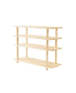 ATMOWOOD Dřevěný botník 77 x 26 x 60 cm