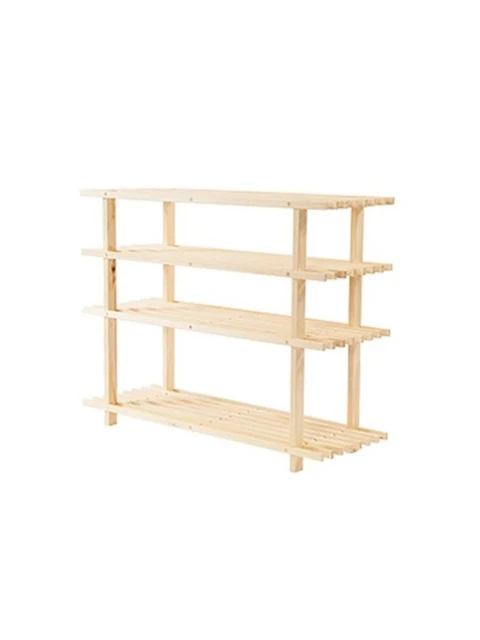 ATMOWOOD Dřevěný botník 77 x 26 x 60 cm