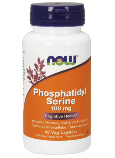 NOW Phosphatidyl Serine (Fosfatidylserin), 100 mg, 60 rostlinných kapslí