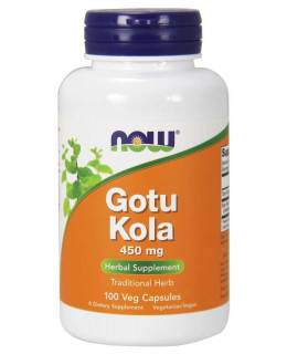 NOW Gotu Kola, 450 mg, 100 rostlinných kapslí