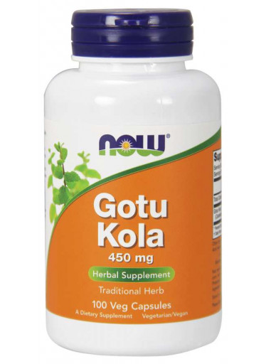 NOW Gotu Kola, 450 mg, 100 rostlinných kapslí